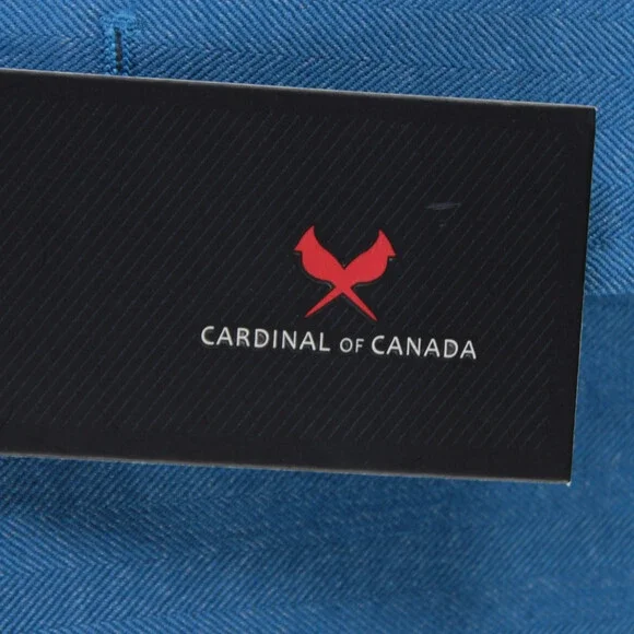 Cardinal of Canada NWT Wool / Silk Sport Coat Size 40S US In Blue Herringbone